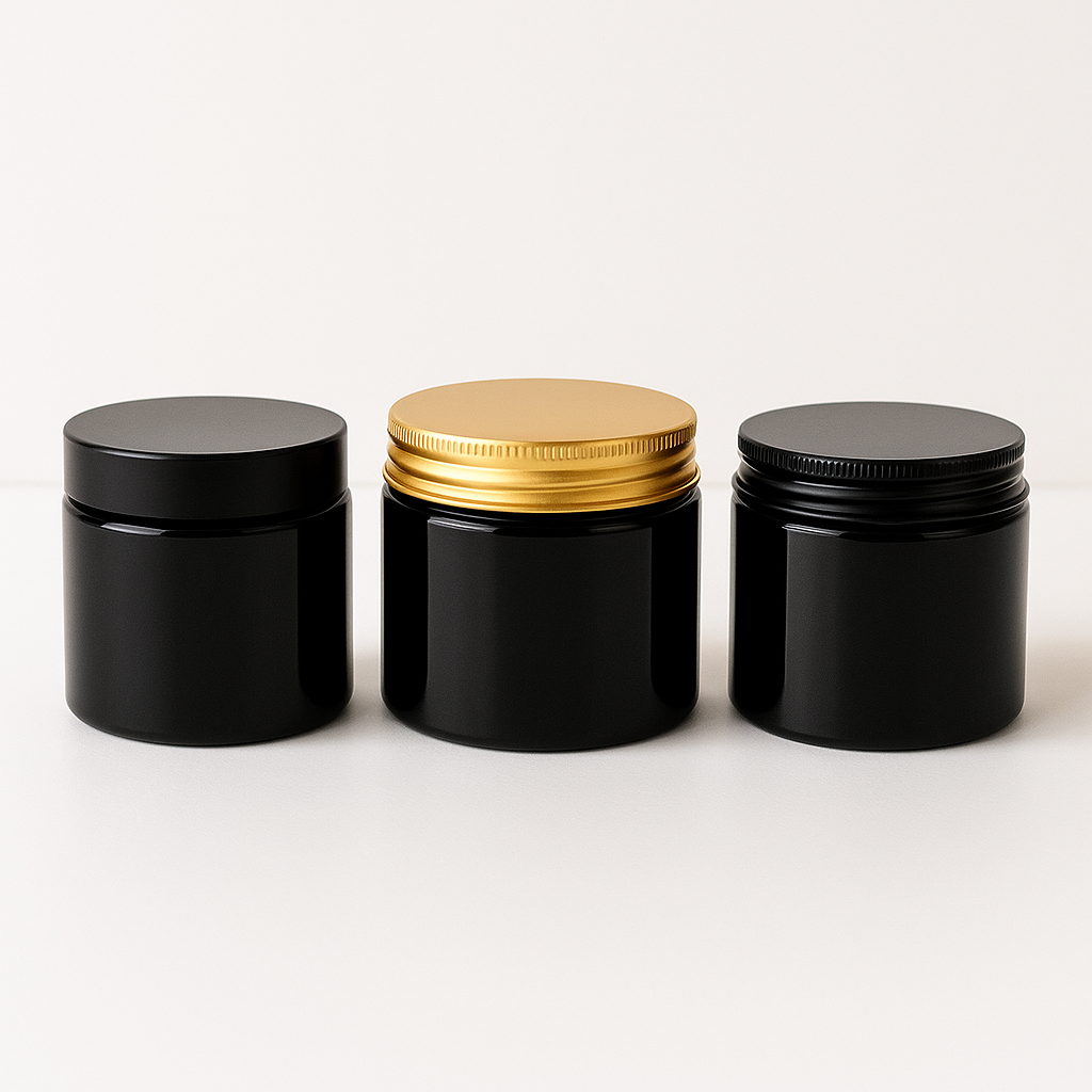 BLACK PET LUX JARS - SET OF 12
