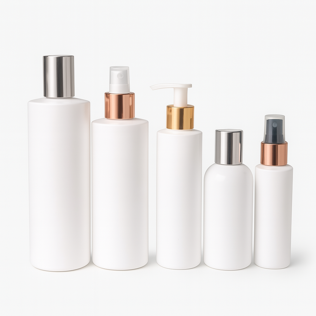 WHITE HDPE BOTTLES - SET OF 12