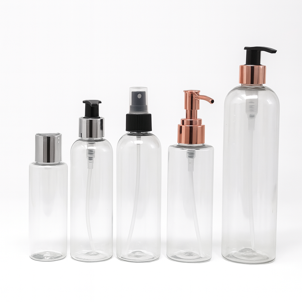 CLEAR PET BOTTLES - SET OF 12