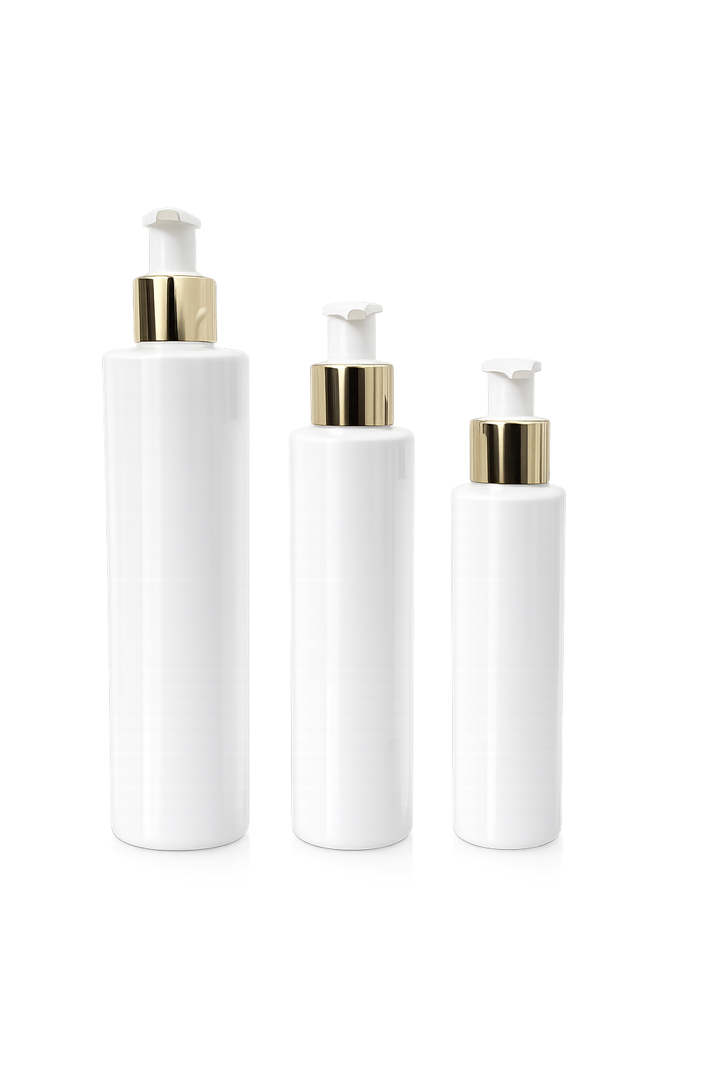 WHITE PET BOTTLES - SET OF 12