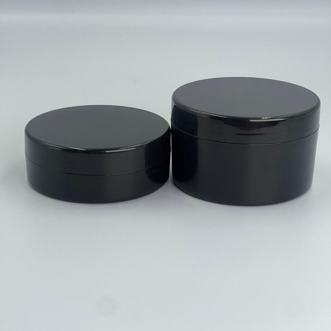 Black plastic Rome jars - sold in sets of 12 jars