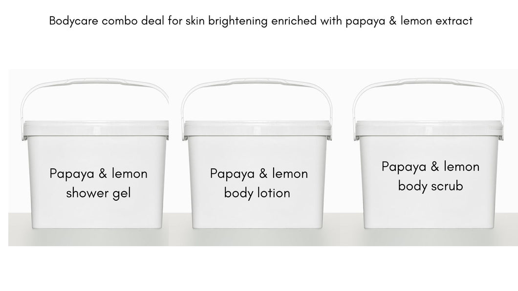 Papaya and lemon bulk products for brightening