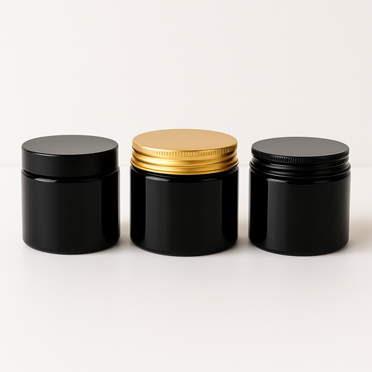 BLACK PET LUX JARS - SET OF 12