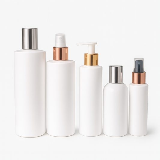 WHITE HDPE BOTTLES - SET OF 12