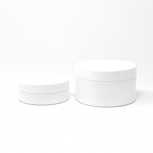 WHITE WIDE ROME JARS - SET OF 12