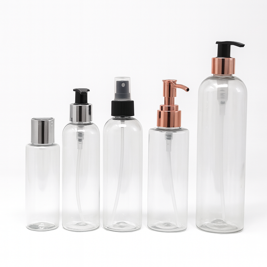 CLEAR PET BOTTLES - SET OF 12