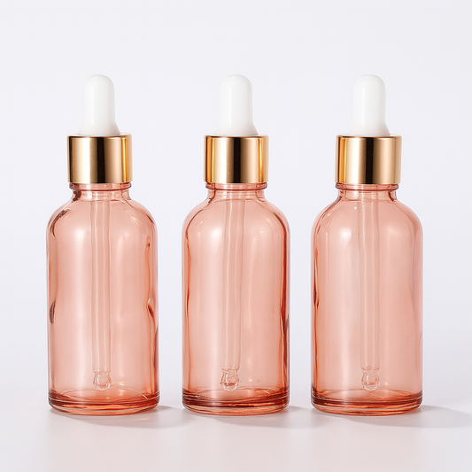 ROSE GOLD DROPPER BOTTLES - SET OF 12