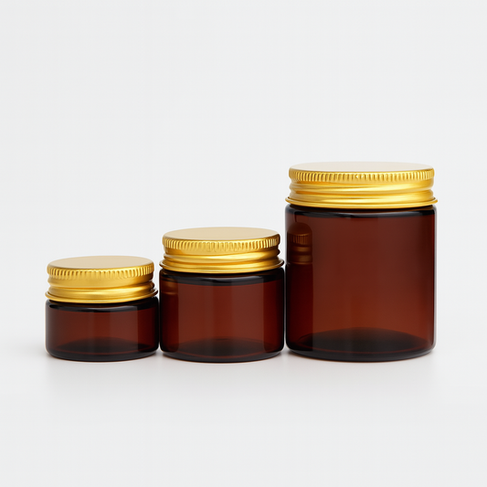 AMBER PET LUX JARS - SET OF 12