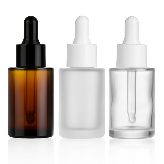 FLAT SHOULDER DROPPER BOTTLES